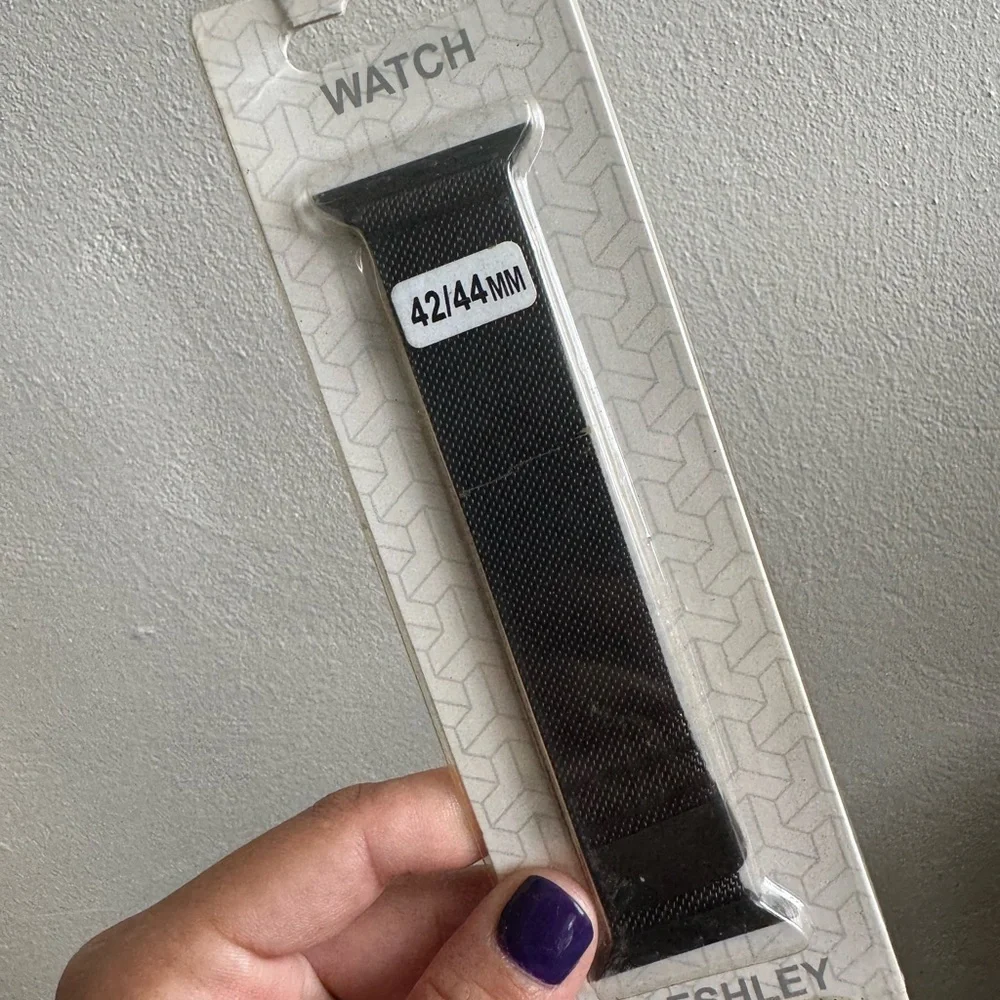 Black Stainlees steel Apple Watch band 38/44